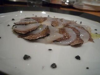 Carpaccio noix de St Jacques - truffes